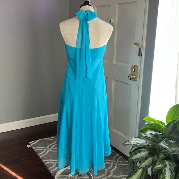 David’s Bridal Halter Tie High-Low Dress - Picture 5 of 9